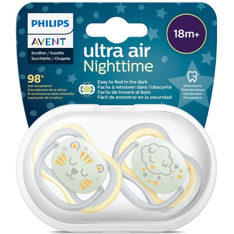 Philips Avent Ultra Air Night Time Soother 18M+, 2 Pieces