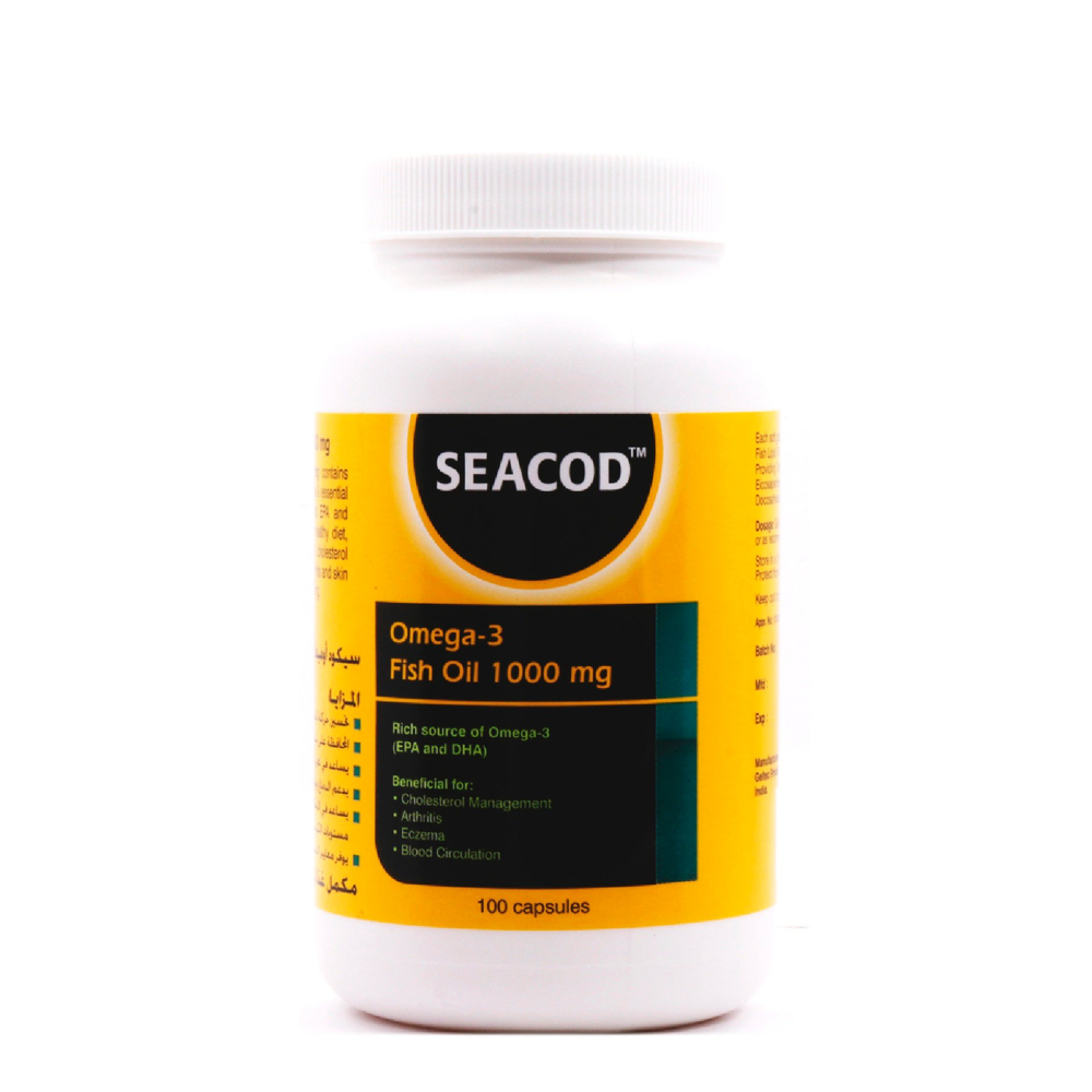 Seacod Omega 3 Fish Oil Caps 1000mg 100"s