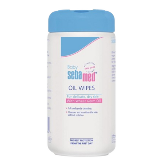 Sebamed Baby Oil Wipes with Wheat Germ Oil, 70 Pieces