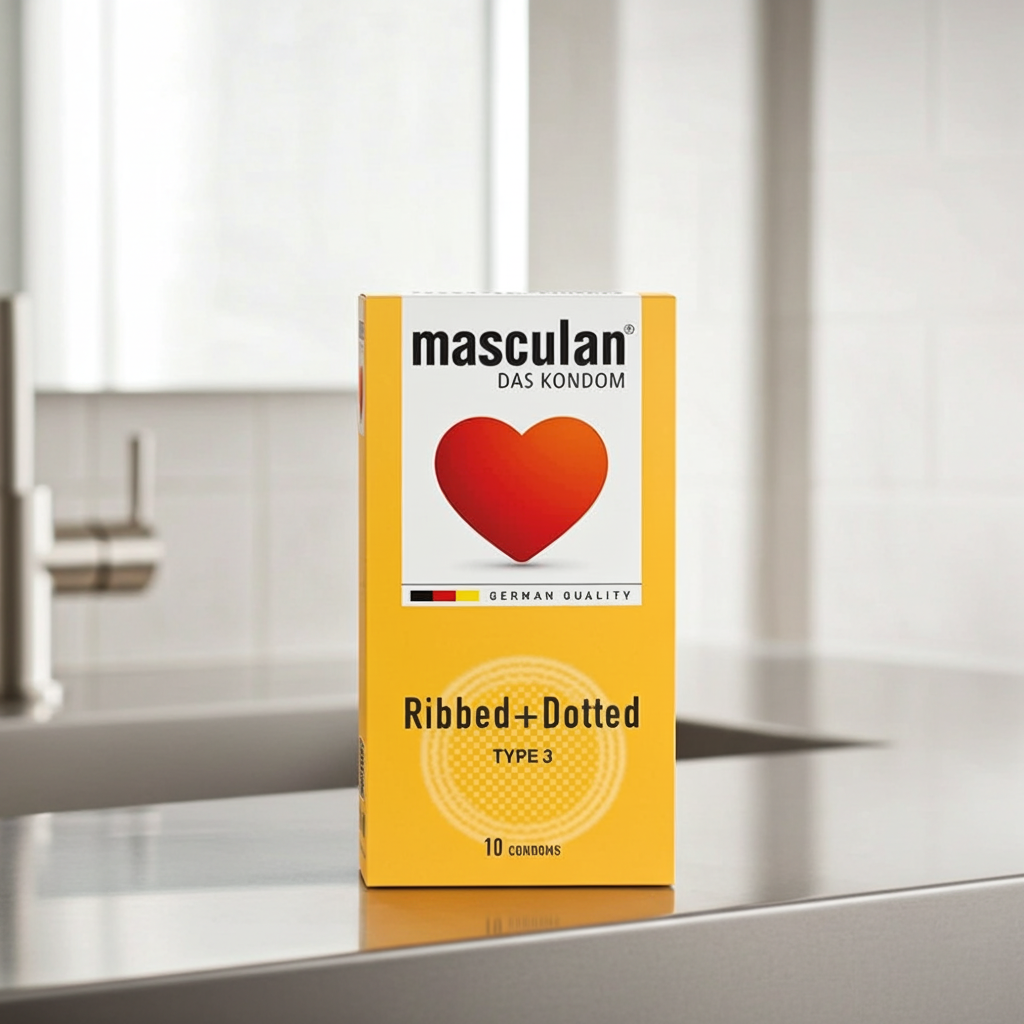 Masculan Ribbed & Dotted Condoms – 10 Pack
