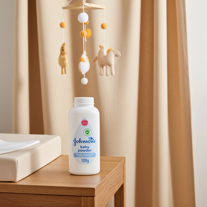 Johnson's Baby Powder 100g – Gentle Moisture-Absorbing Powder for Baby's Soft Skin