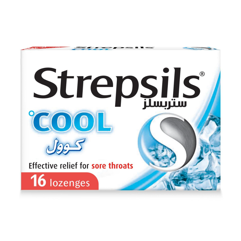 Strepsils Menthol Cool Sore Throat Relief Lozenges, 16 Lozenges