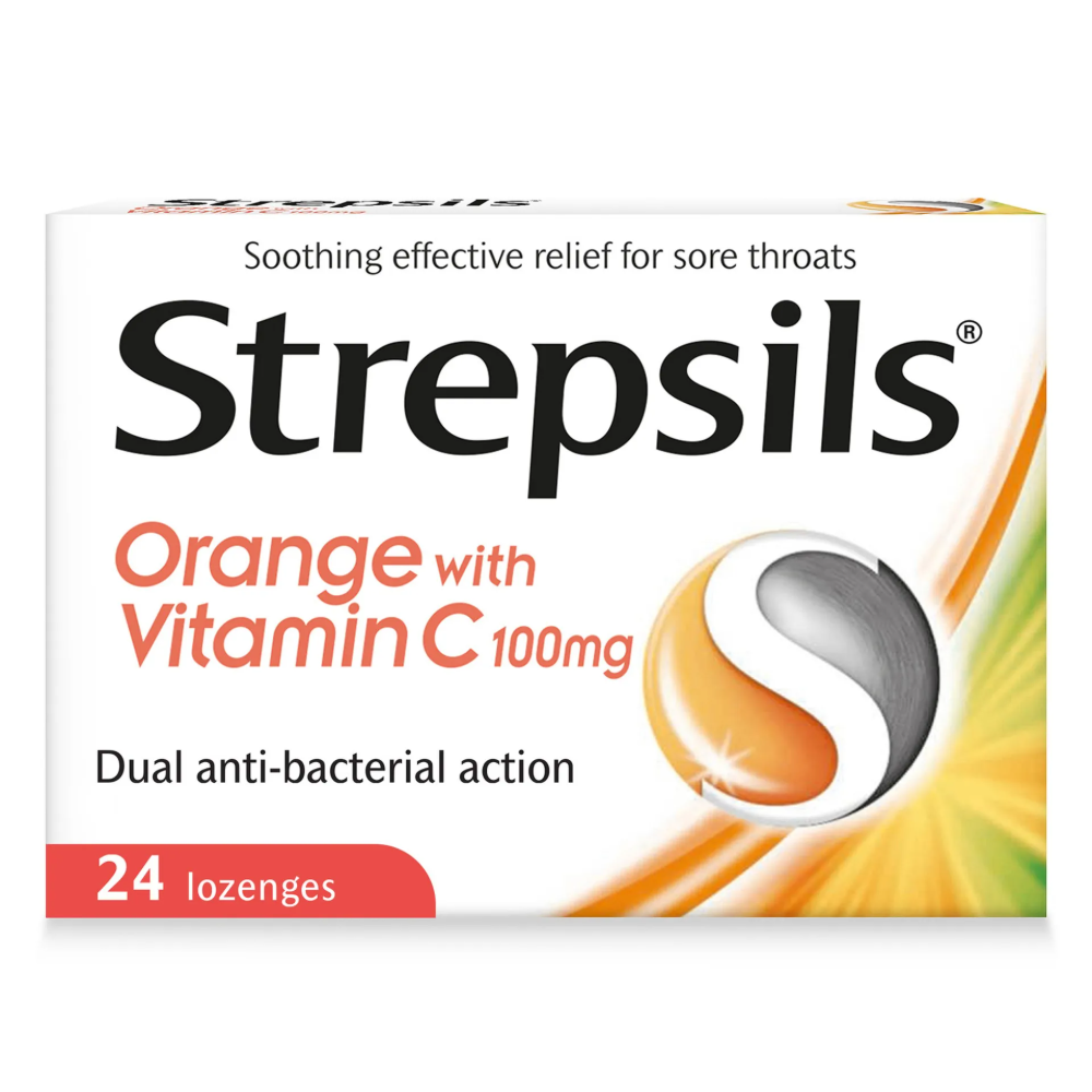 Strepsils Regular Sore Throat Relief Lozenges, 24 Lozenges