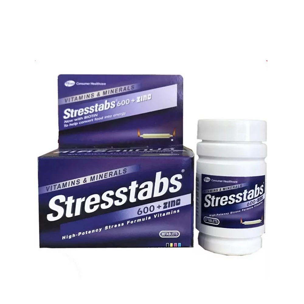 Stresstabs with Zinc Vitamin E High Potency Stress Formula, 30 Tablets