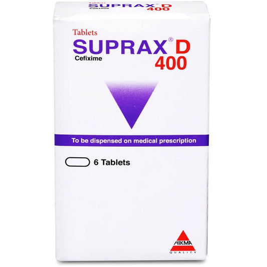 Suprax D 400mg Dispersible Tablets 6s (Cefixime)