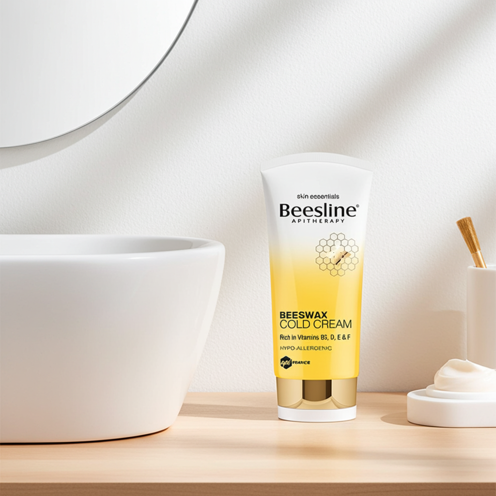 Beesline Beeswax & Rose Oil Face, Body & Hand Moisturizing Cold Cream, 60ml