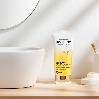 Beesline Beeswax & Rose Oil Face, Body & Hand Moisturizing Cold Cream, 60ml
