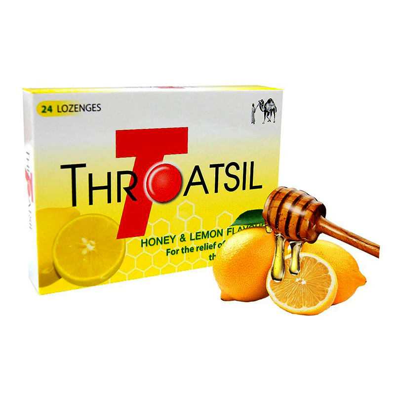 Throatsil Lozenges Honey & Lemon, 24 Pieces