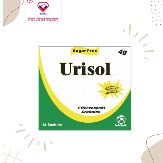 Urisol Urinary Alkalinizer Effervescent Granule Sachets Lemon Flavor, 14x4g