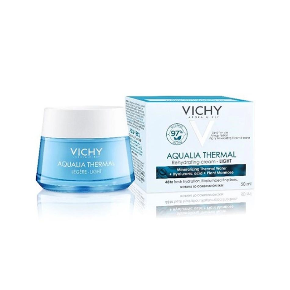 Vichy Aqualia Thermal Light Moisturising Cream 50ml – 24H Hydration for Normal to Combination Skin
