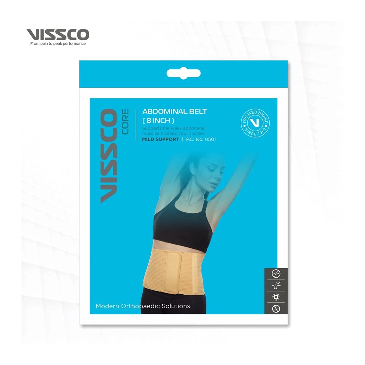 Vissco Core Abdominal Belt (8-Inch)-Xxl (0501)