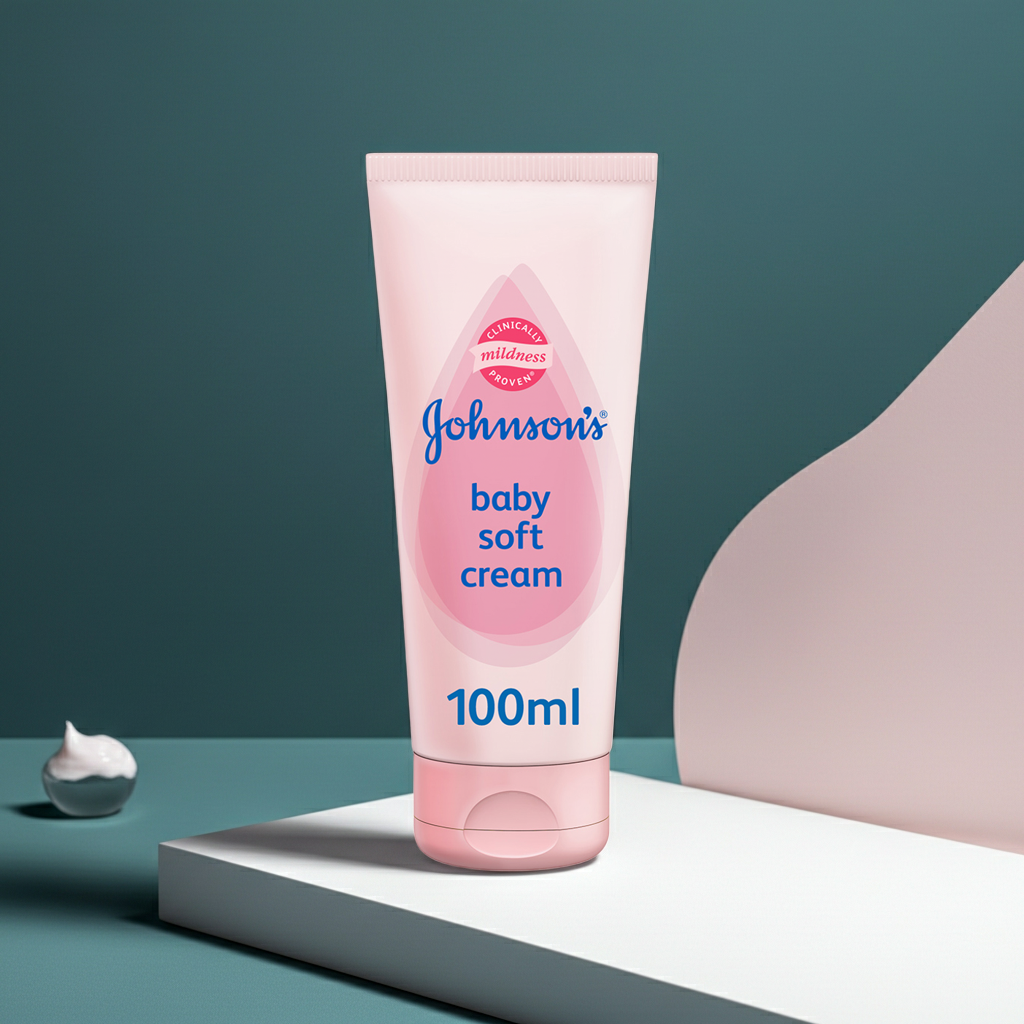 Johnson's Baby Soft Cream 100ml – Gentle Moisturising Cream for Baby's Delicate Skin