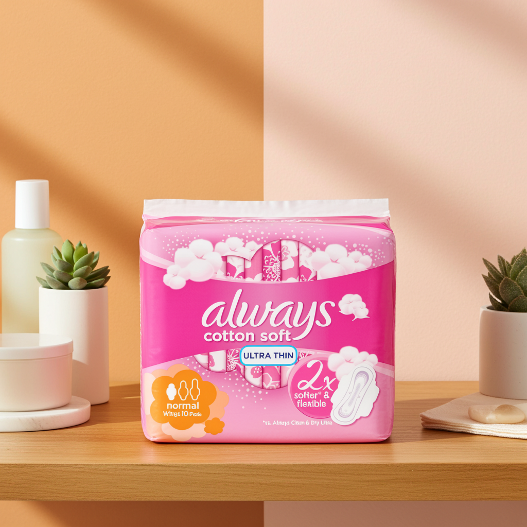 Always Pink Ultra Thin Sanitary Pads 10 Pads – Lightweight Daily Protection with SoftDry Technology