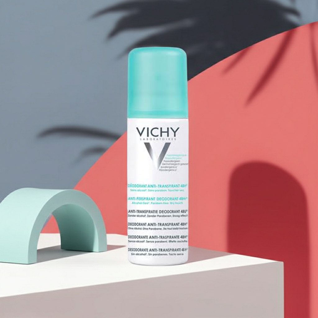 Vichy 48H No Marks Anti-Perspirant Spray Deodorant 125ml – No White Marks or Yellow Stains