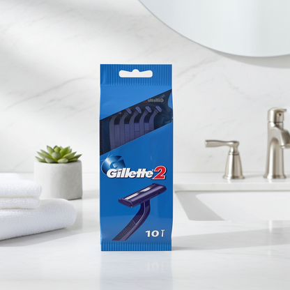 Gillette 2 Disposable Razors 10S