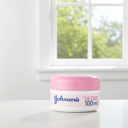 Johnson's Soft Cream 100g – Gentle Moisturising Cream for Baby & Family
