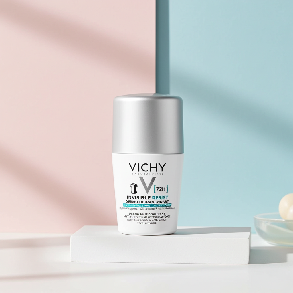 Vichy 72H Invisible Resist Roll-On Deodorant 50ml – No White Marks on Dark Clothes