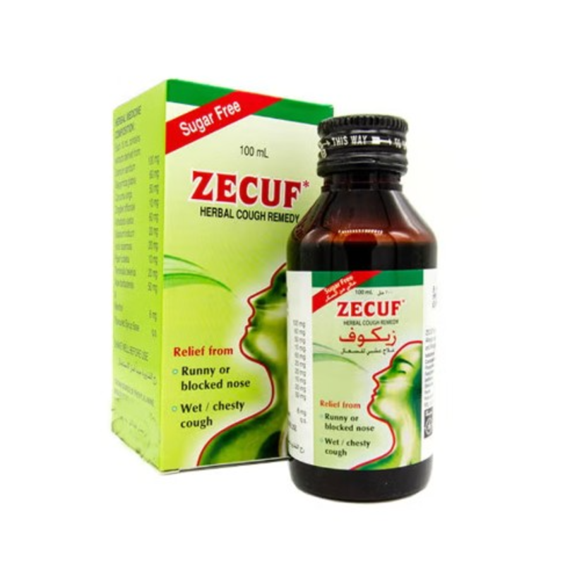 Zecuf Herbal Cough Syrup - Sugar Free 100 Ml