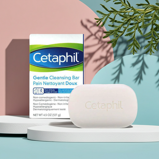 Cetaphil Hypoallergenic Gentle Face & Body Cleansing Bar for Dry & Sensitive Skin 127g