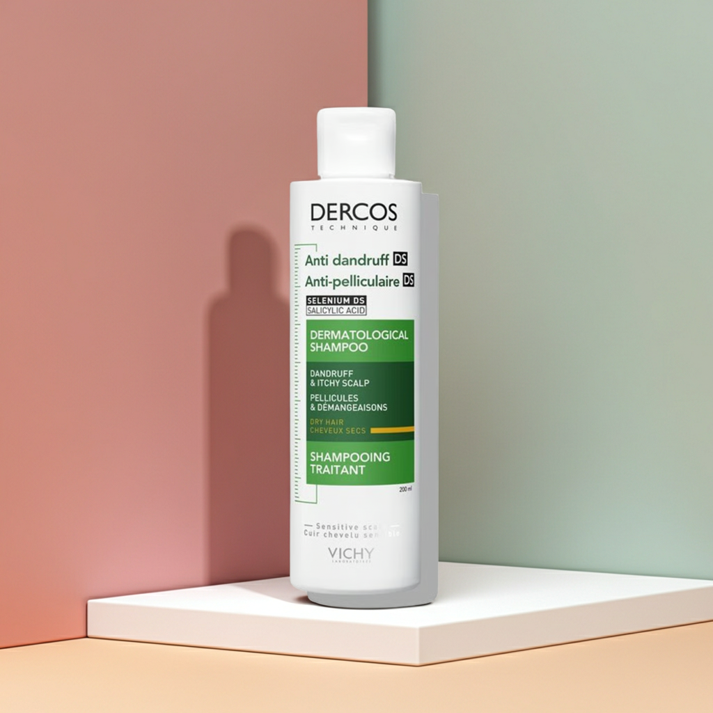 Vichy Dercos Anti-Dandruff Shampoo for Dry Hair 200ml – Selenium DS Formula