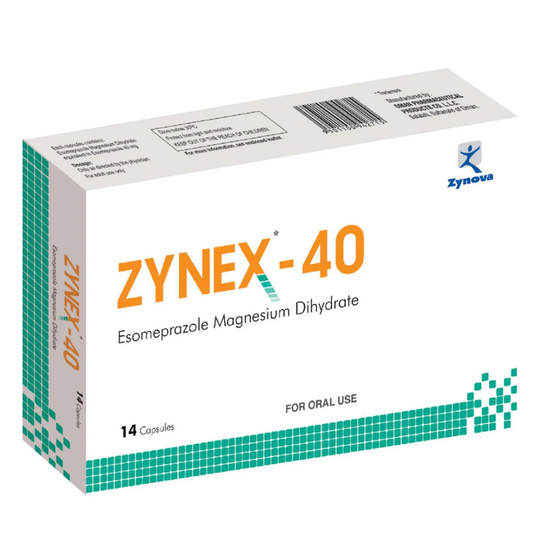 Zynex -40 Esomeprazole Magneium Dihydrate Capsules, 14 Pieces